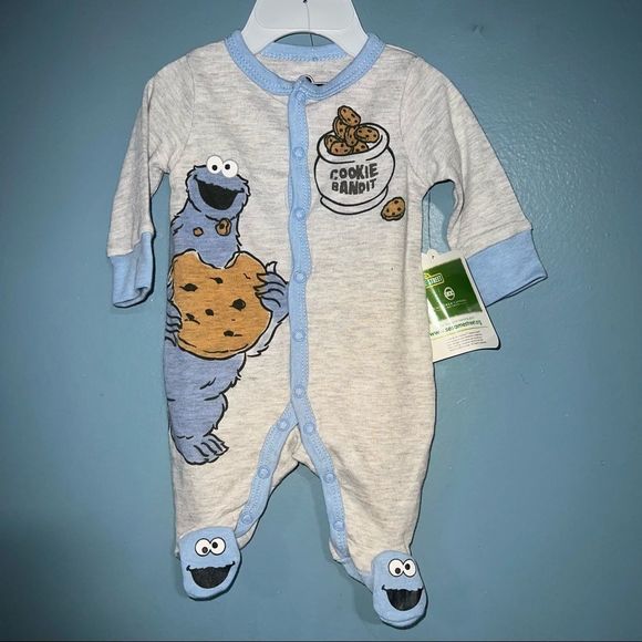 Sesame Street Other - Newborn One Piece Footed Pajama